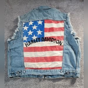 Harley-Davidson, XL, Men's Denim Vest